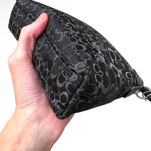 Coach vintage y2k optic c black and silver mini wristlet clutch bag - Picture 12 of 12